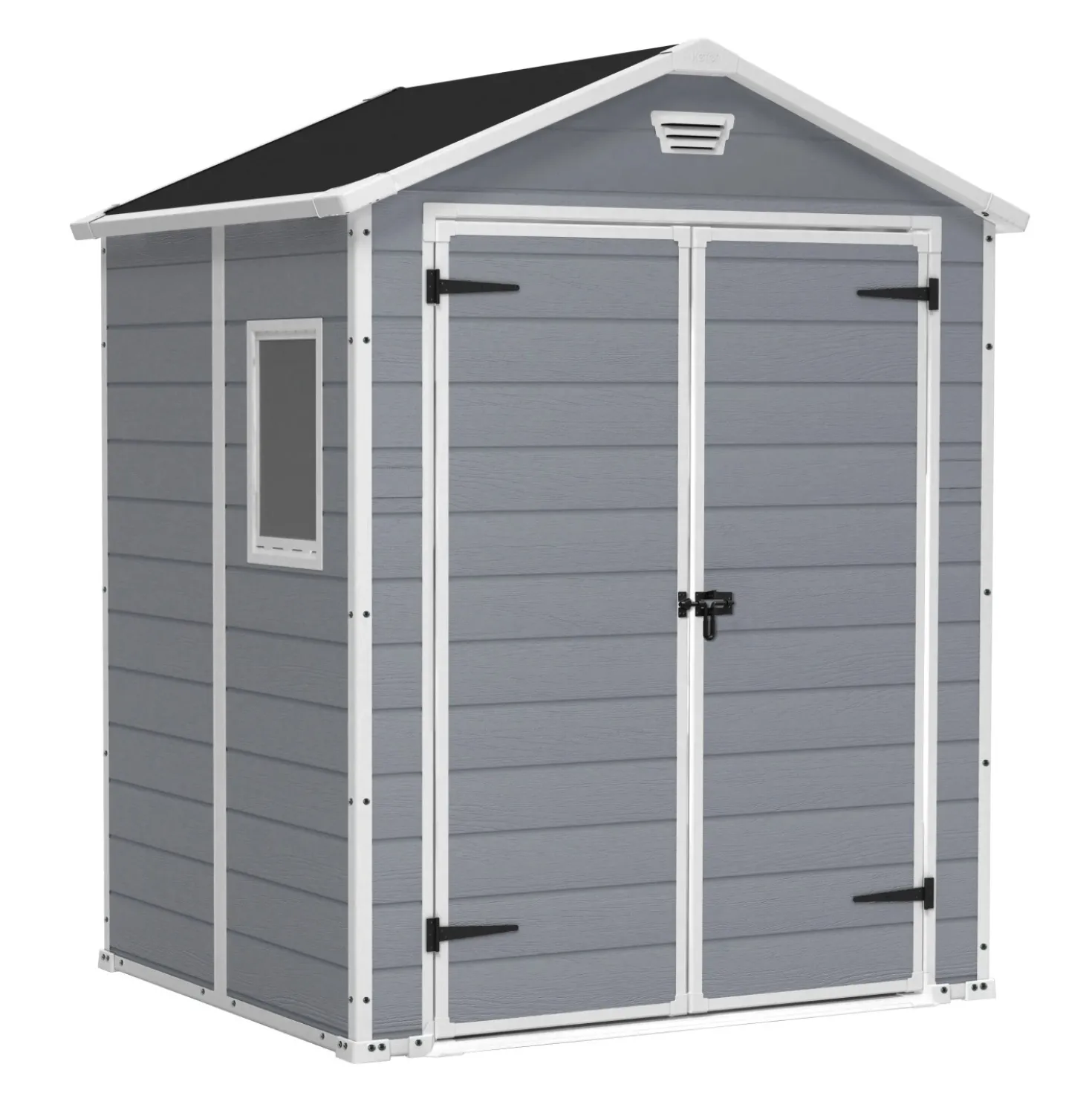 Casetta da giardino in resina Keter Manor sp. 16 mm 185x152x226 cm grigio