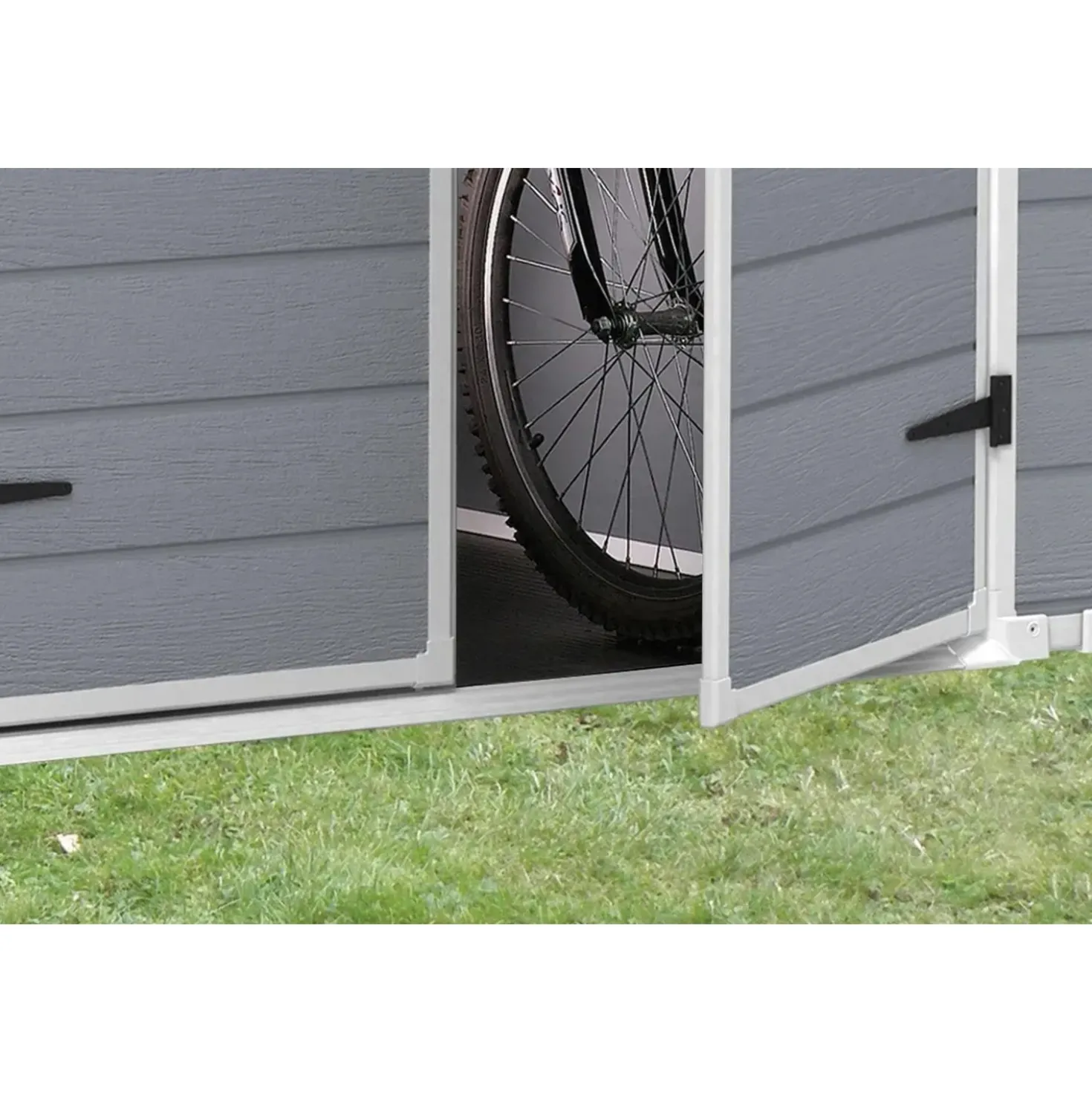 Casetta da giardino in resina Keter Manor sp. 16 mm 185x152x226 cm grigio