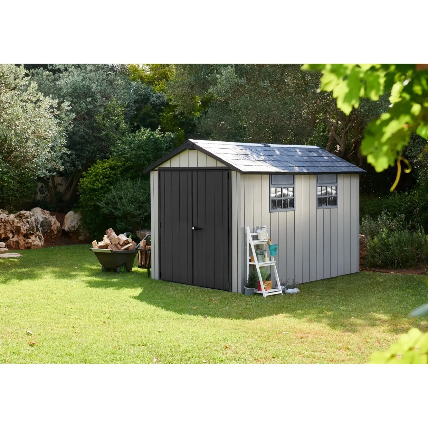 Casetta da giardino in resina Keter Oakland sp. 20 mm grigio 7,18 m²