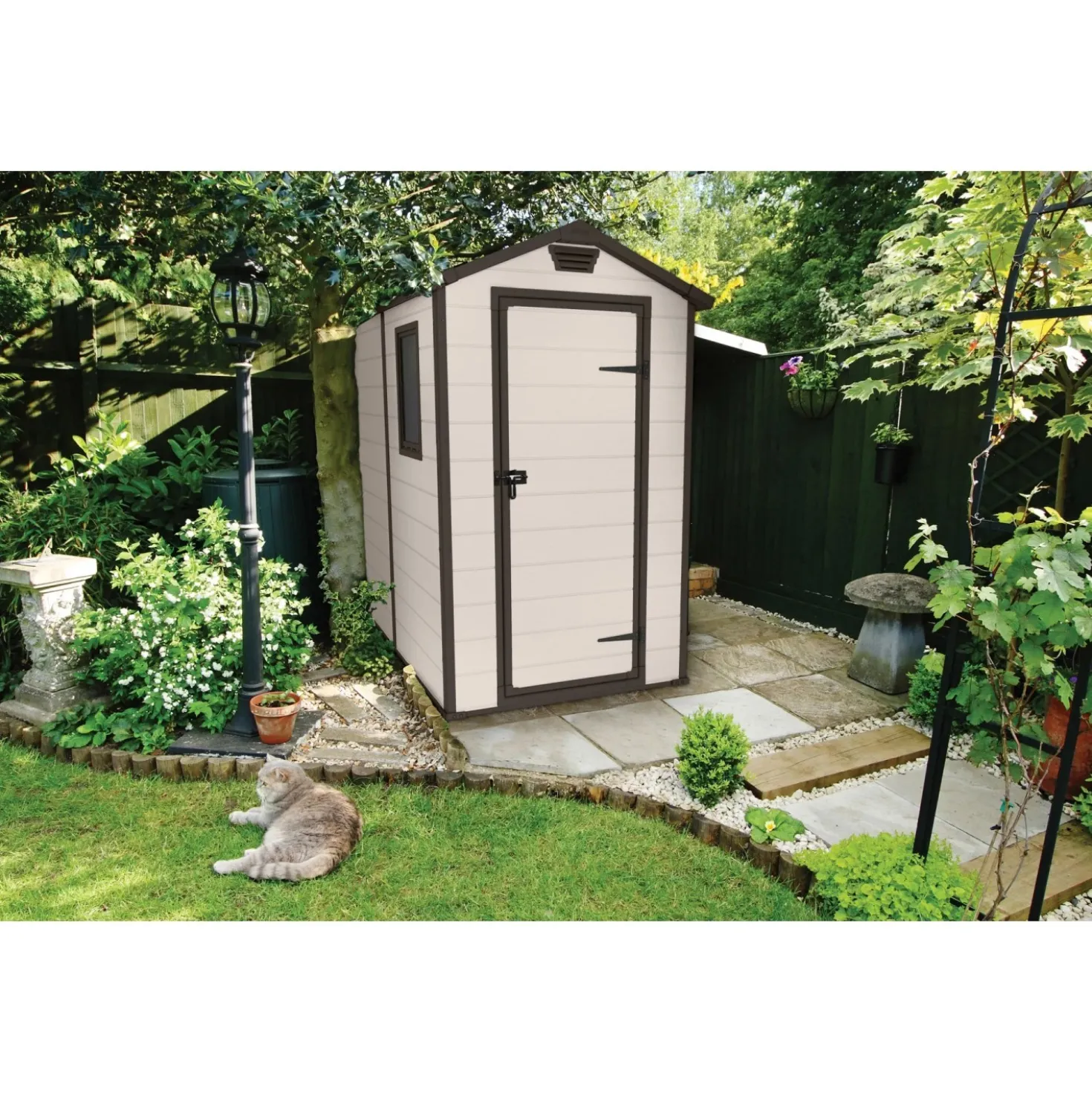 Casetta da giardino in resina Keter Manor beige 2,5 m²