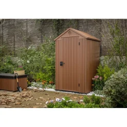 Casetta da giardino in resina Keter Darwin sp. 16 mm marrone 1,4 m²