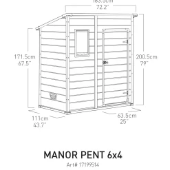 Casetta da giardino in resina Keter Manor sp. 16 mm antracite 1,8 m²