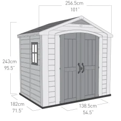 Casetta da giardino in resina Keter sp. 16 mm beige 4,42 m²