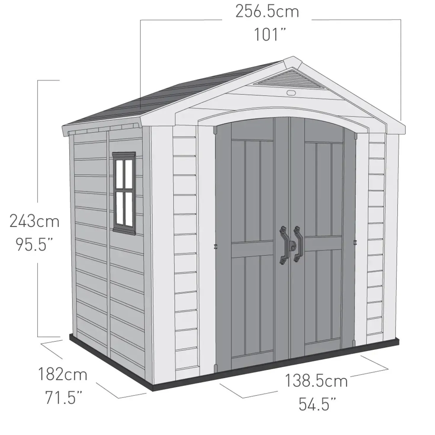 Casetta da giardino in resina Keter sp. 16 mm beige 4,42 m²