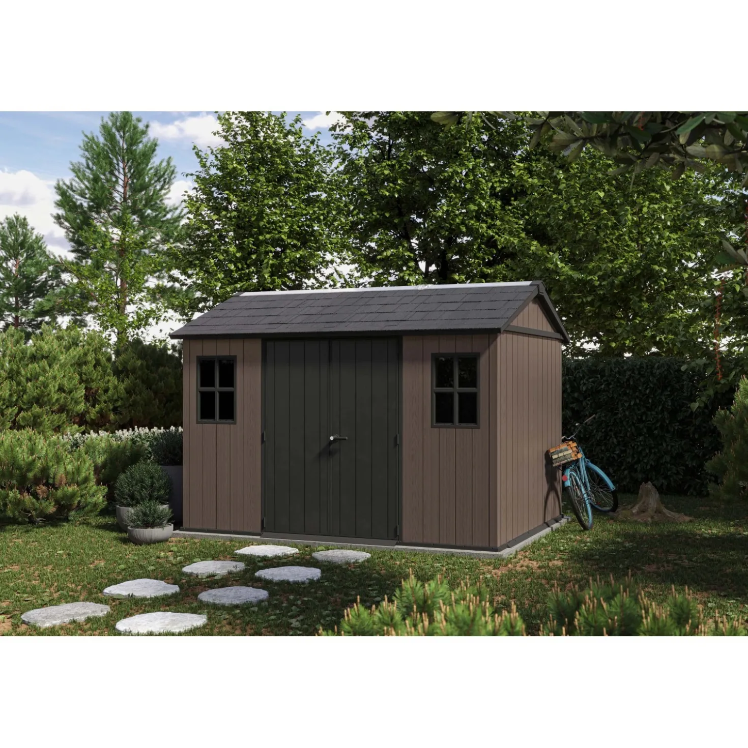 Casetta in resina Keter Newton + 7511/1175 marrone 6,5 m²