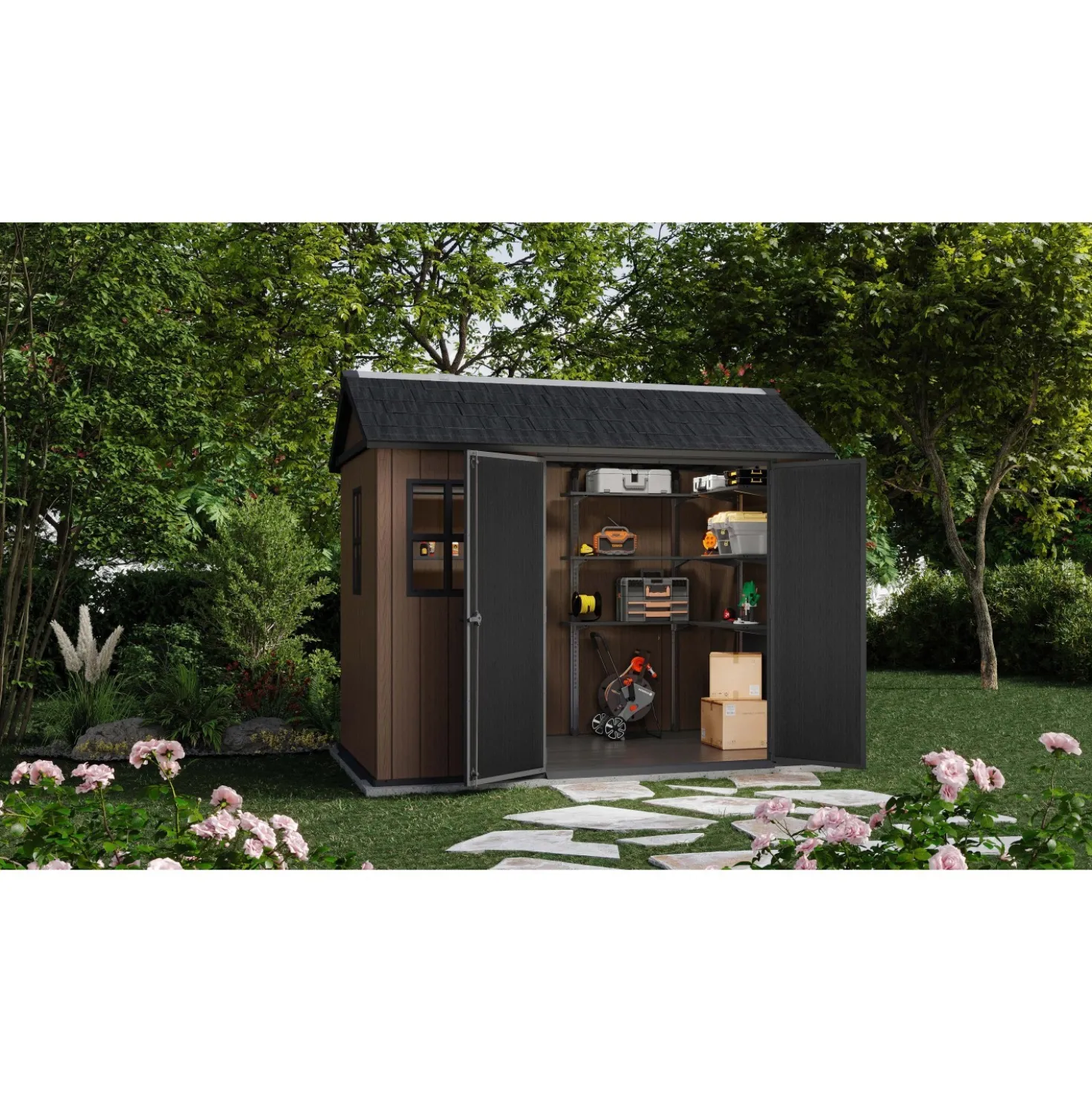 Casetta in resina Keter Newton + 759/975 marrone 5,2 m²