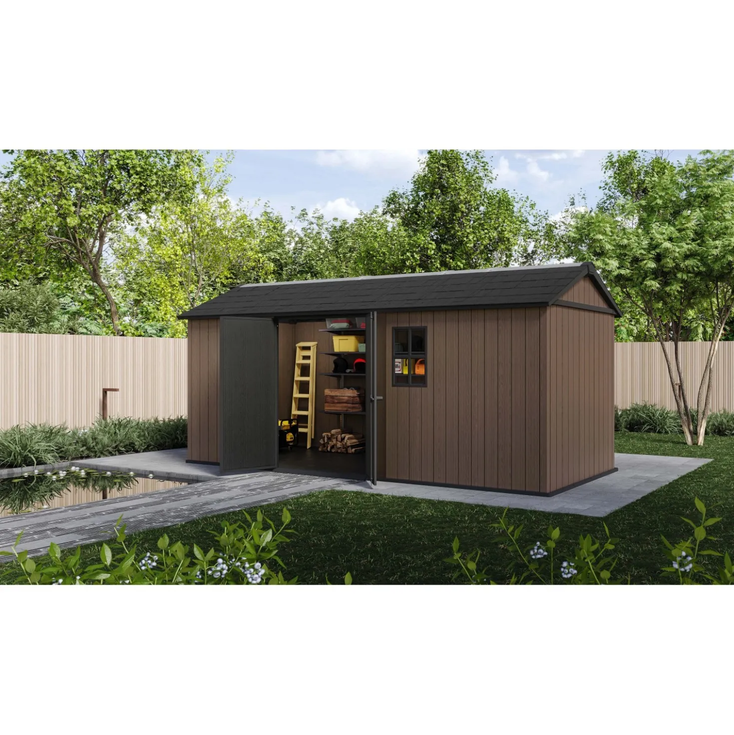 Casetta in resina Keter Newton + 7517/1775 marrone 10,3 m²