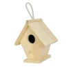 Casetta per uccelli in legno con laccio 10x7x11 cm