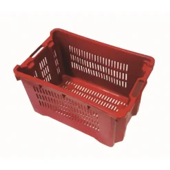 Cassetta per olive e prodotti agricoli rettangolare forata 56x35x31 cm 40 litri
