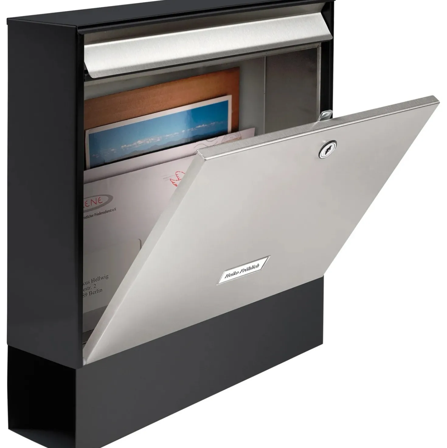 Cassetta postale Burg Wächter Black & Steel set Oxford 68770 B+S