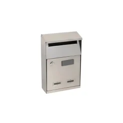 Cassetta postale in acciaio Inox 210x320x90 mm grigio
