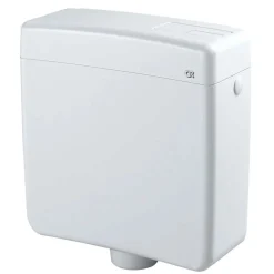 Cassetta WC di scarico con doppio pulsante bianco