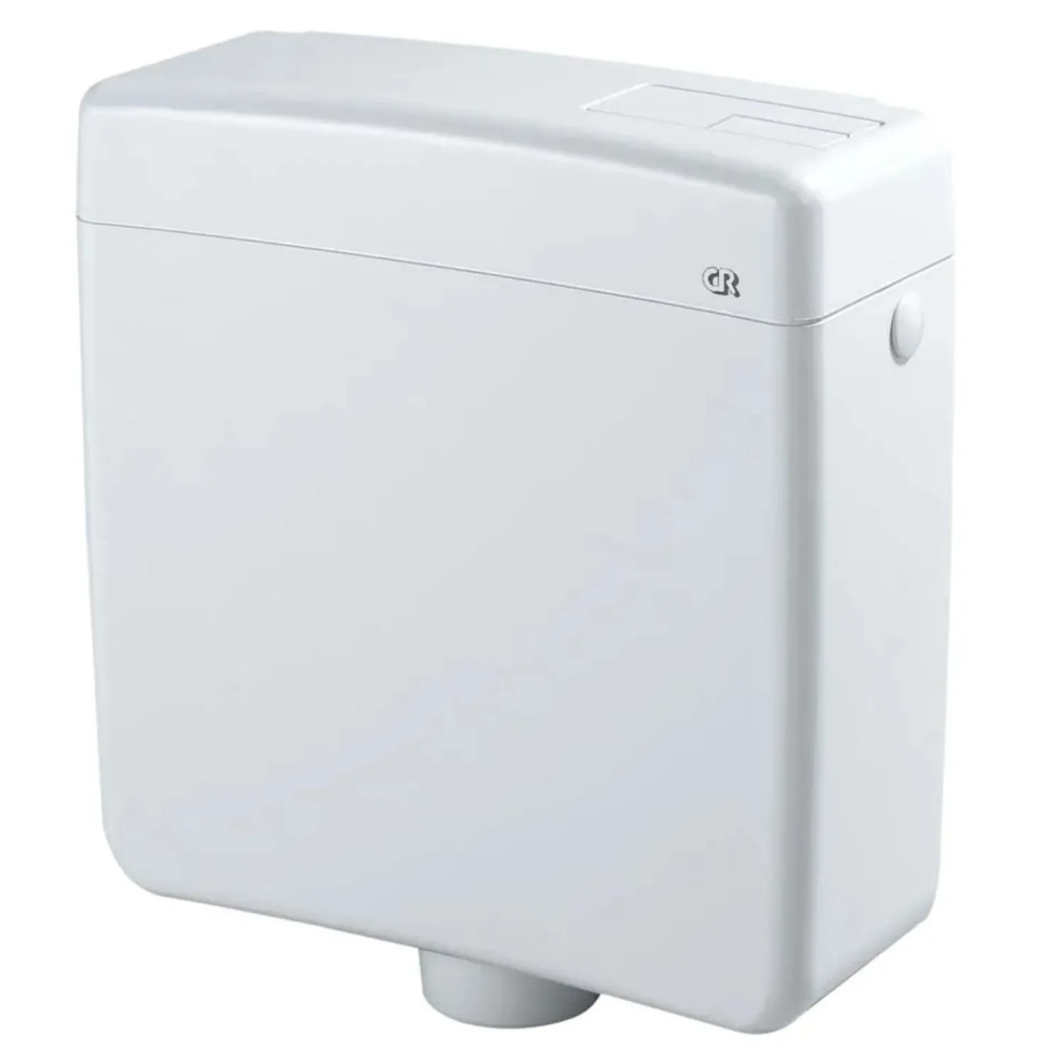 Cassetta WC di scarico con doppio pulsante bianco