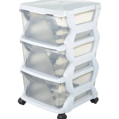 Cassettiera 3 cassetti Bama 36x40x62 cm bianco