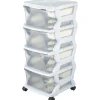 Cassettiera 4 cassetti Bama 36x40x80 cm bianco