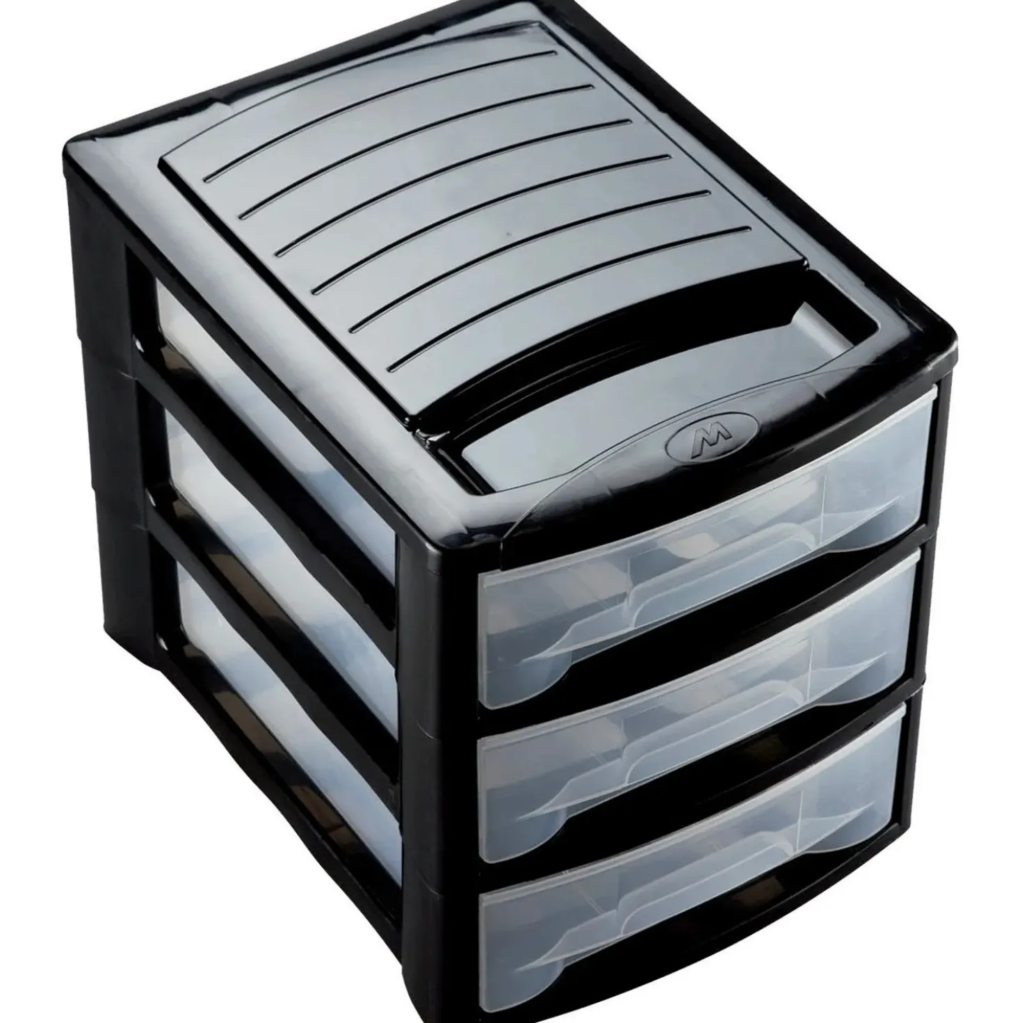 Cassettiera 3 cassetti Midi Office 27x36x30 cm nero