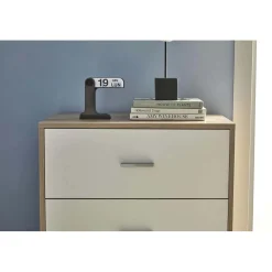 Cassettiera in kit 4 cassetti Sarmog 112x70x41 cm olmo/bianco