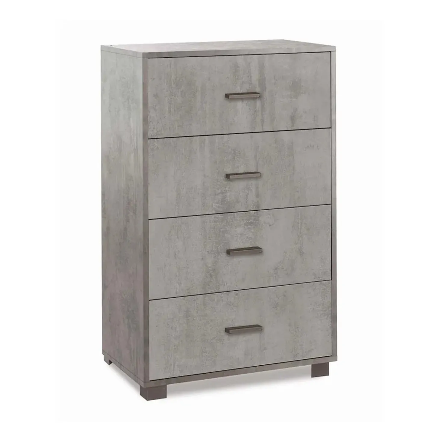Cassettiera in kit 4 cassetti Sarmog 112x70x41 cm cemento