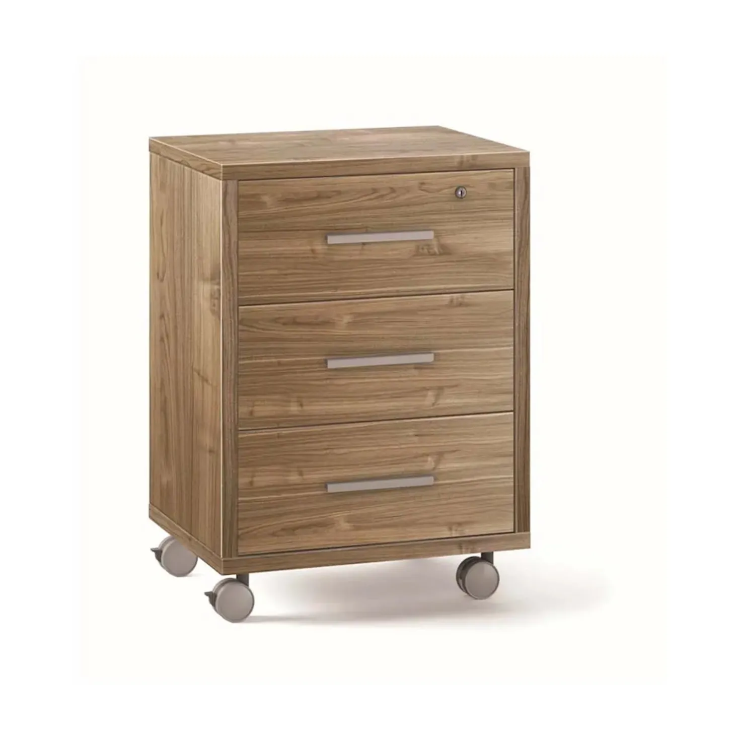 Cassettiera ufficio 3 cassetti 41x51x71 cm noce stelvio