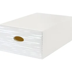 Cassetto in plastica Qbox Wave bianco 28x15x40 cm