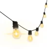 Catena luminosa da esterno LED Fiesta E27 6 W 500 lm 2200 K nera