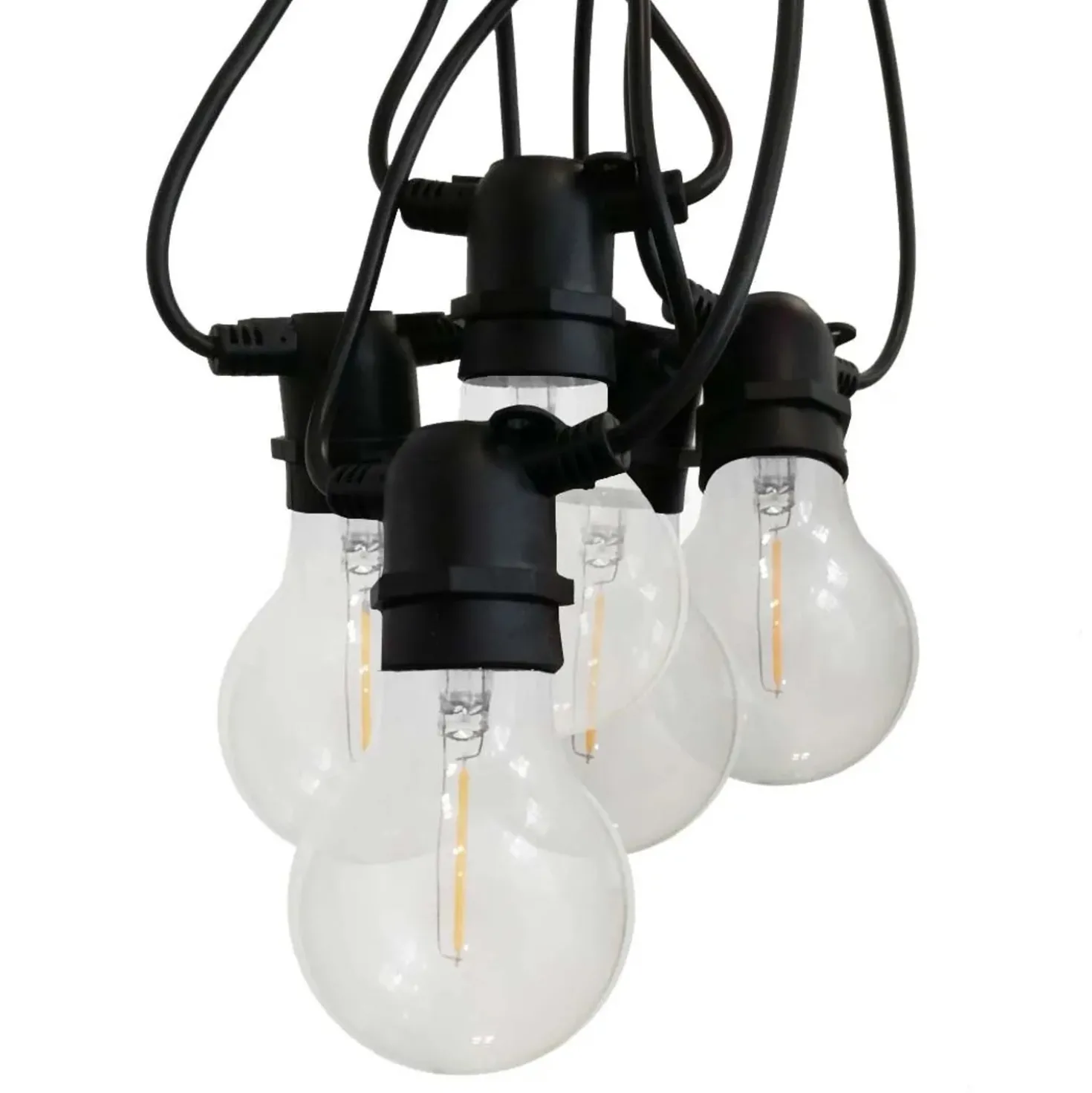 Catena luminosa da esterno LED Fiesta E27 6 W 500 lm 2200 K nera