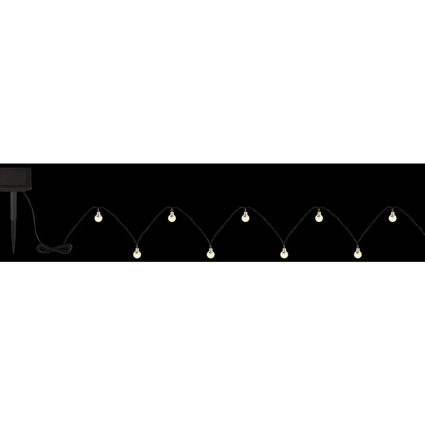 Catena luminosa solare 20 LED 2700 K 2,8 m