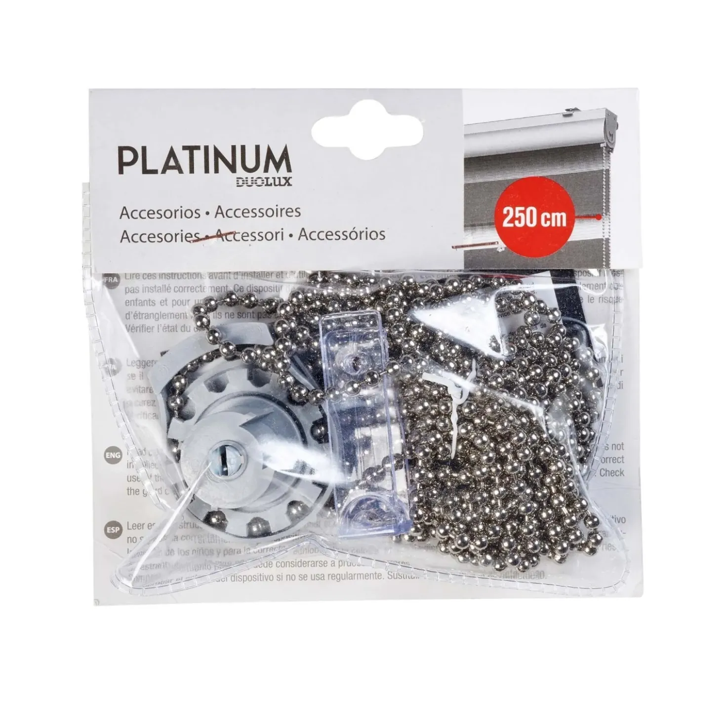 Catenella in metallo tenda Platinum H 250 cm