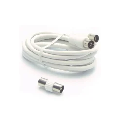 Cavetto TV maschio - femmina con adattatore 3 m