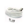 Cavetto TV maschio-femmina con adattatore 5 m bianco