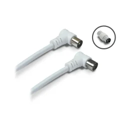 Cavetto TV spine 90° con adattatore 2 m