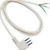 Cavo alimentazione 250V H05VV-F 3x0,75 mm² spina salvaspazio 10 A bianco 3 m