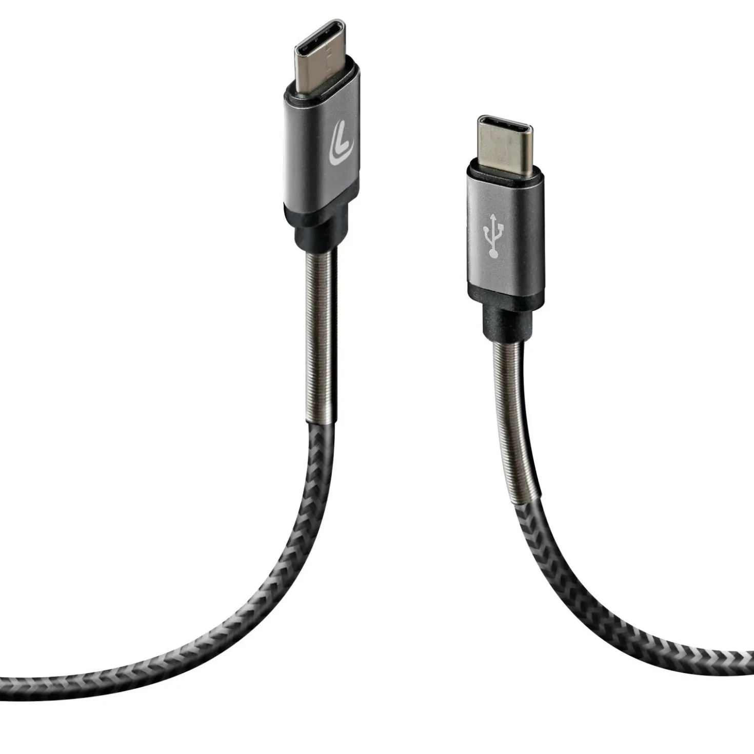 Cavo da Usb Type-C a Type-C ultra resistente 200 cm nero/grigio
