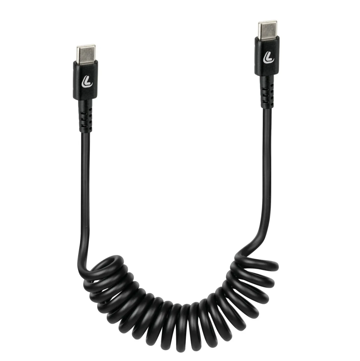 Cavo da Usb Type-C a Type-C a spirale 100 cm nero