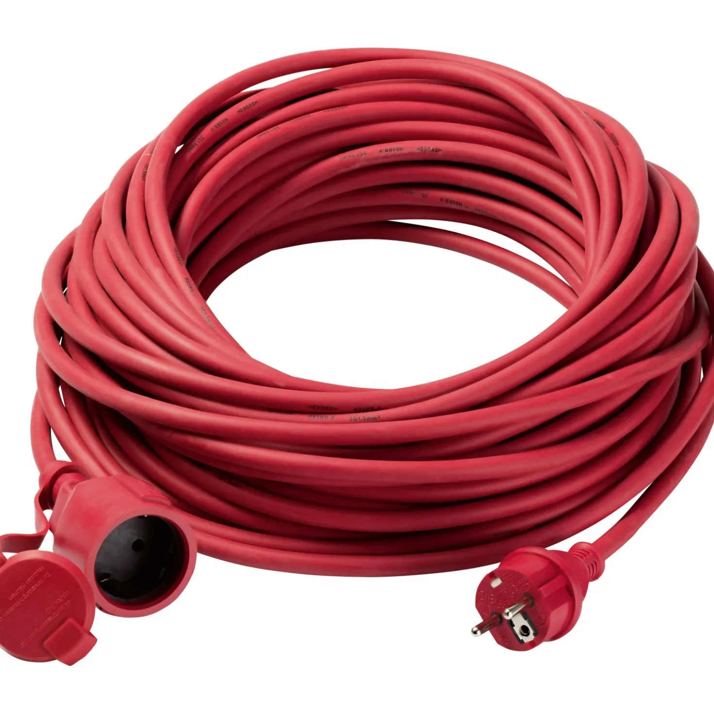 Cavo di prolunga H05RR-F 3G1,5 25 m rosso