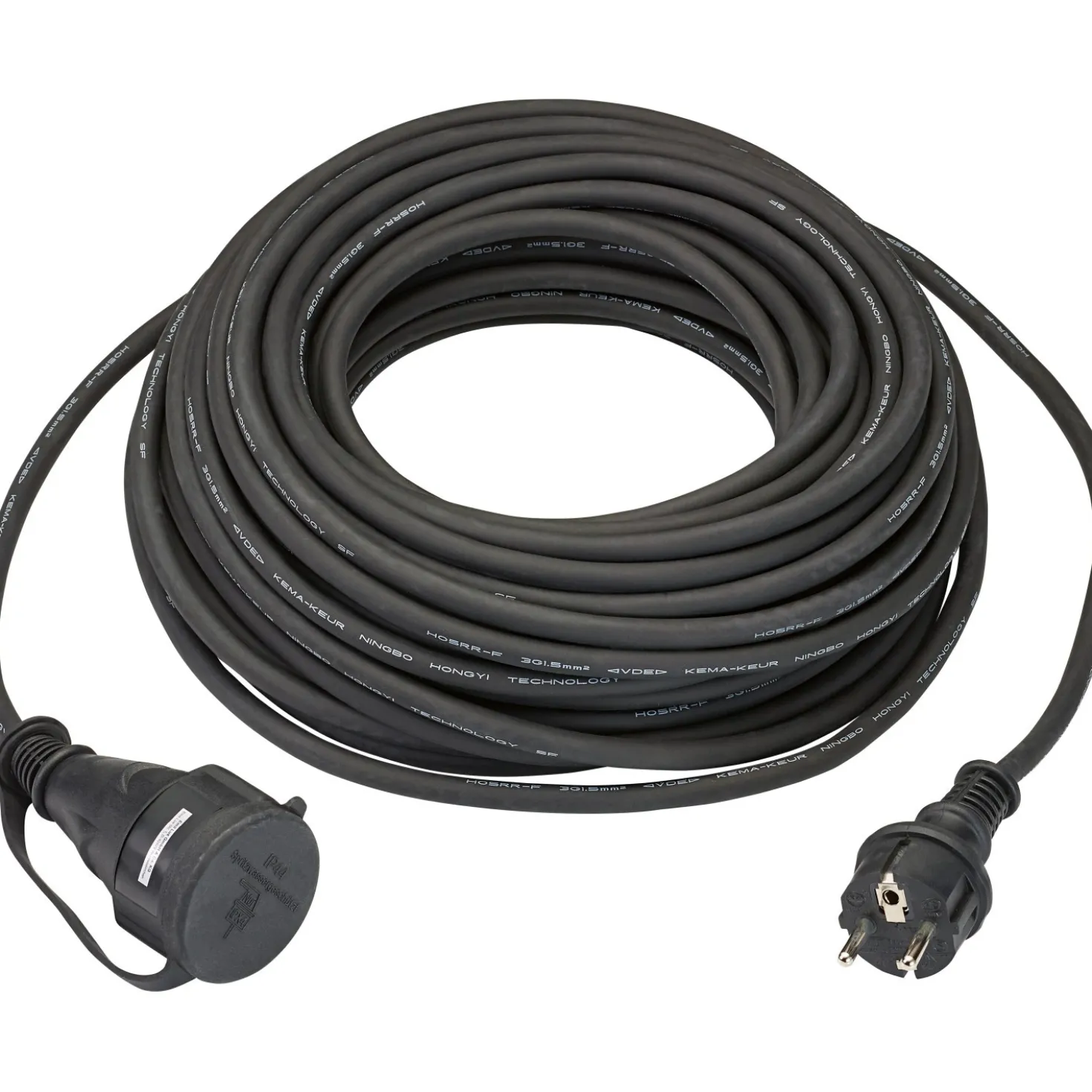 Cavo di prolunga H05RR-F 3G1,5 25 m Nero