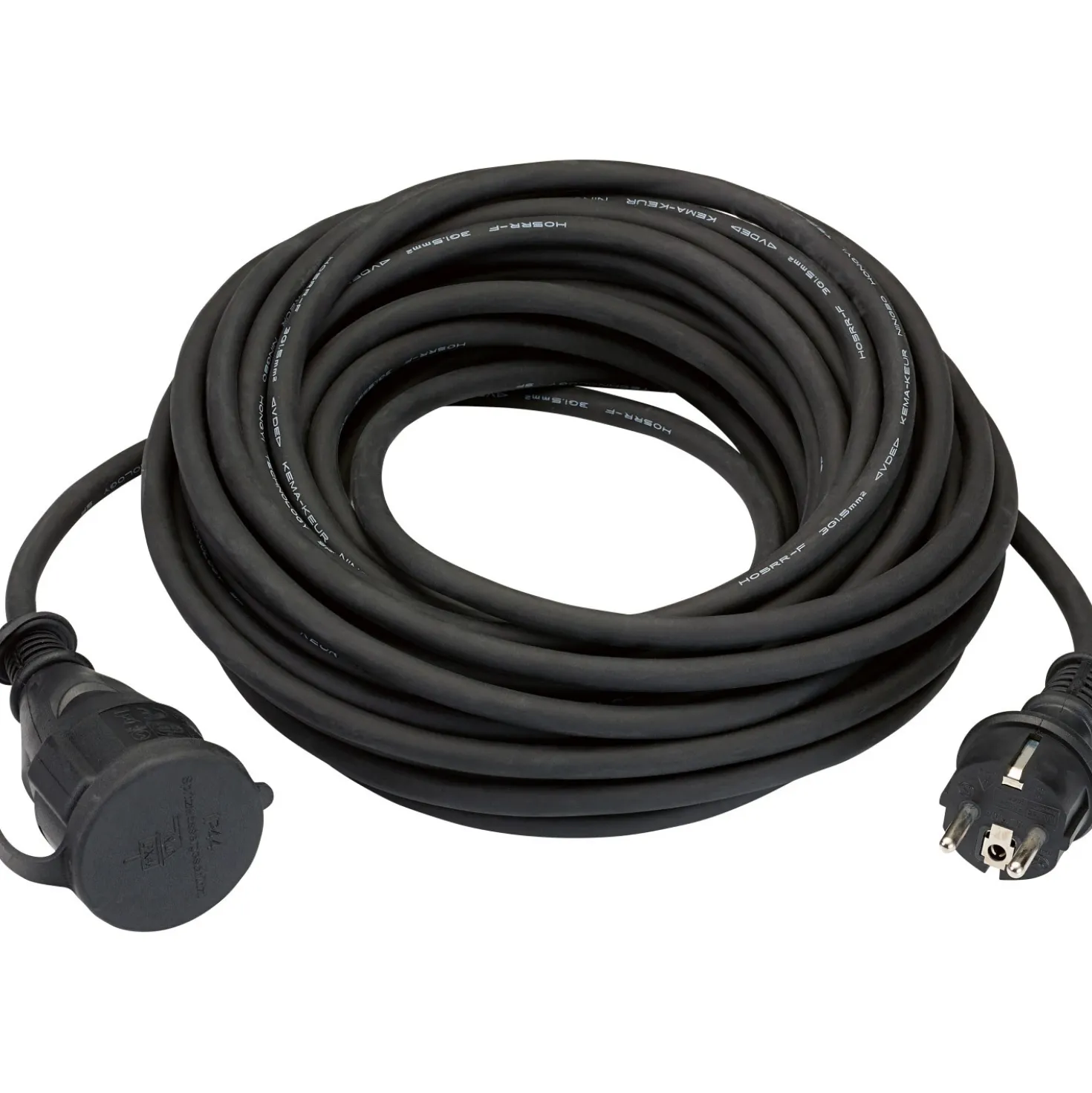Cavo di prolunga H05RR-F 3G1,5 15 m Nero
