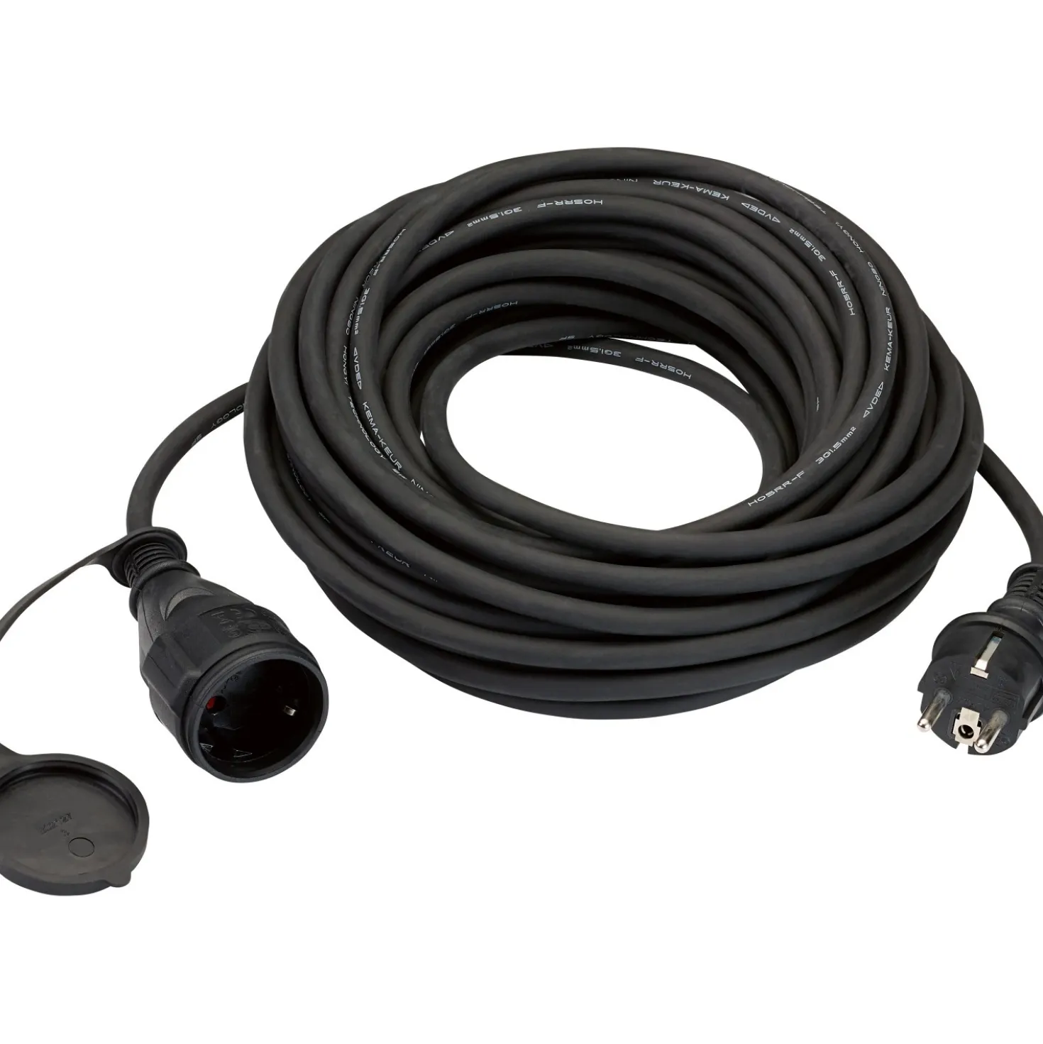 Cavo di prolunga H05RR-F 3G1,5 15 m Nero