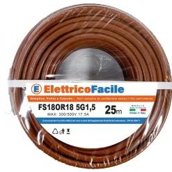 Cavo FS18OR18 5x1,5 mm² 25 m marrone