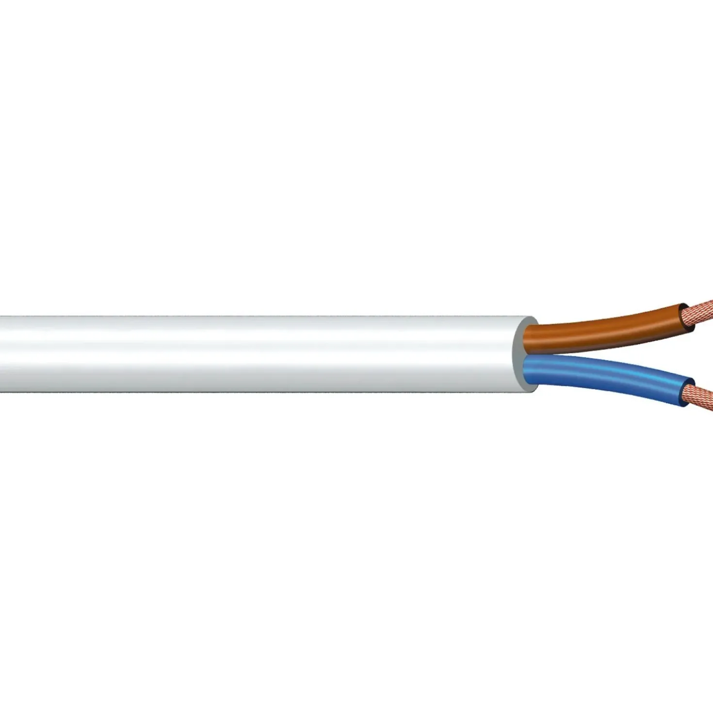 Cavo H05VV-F 2x1 mm² 25 m bianco
