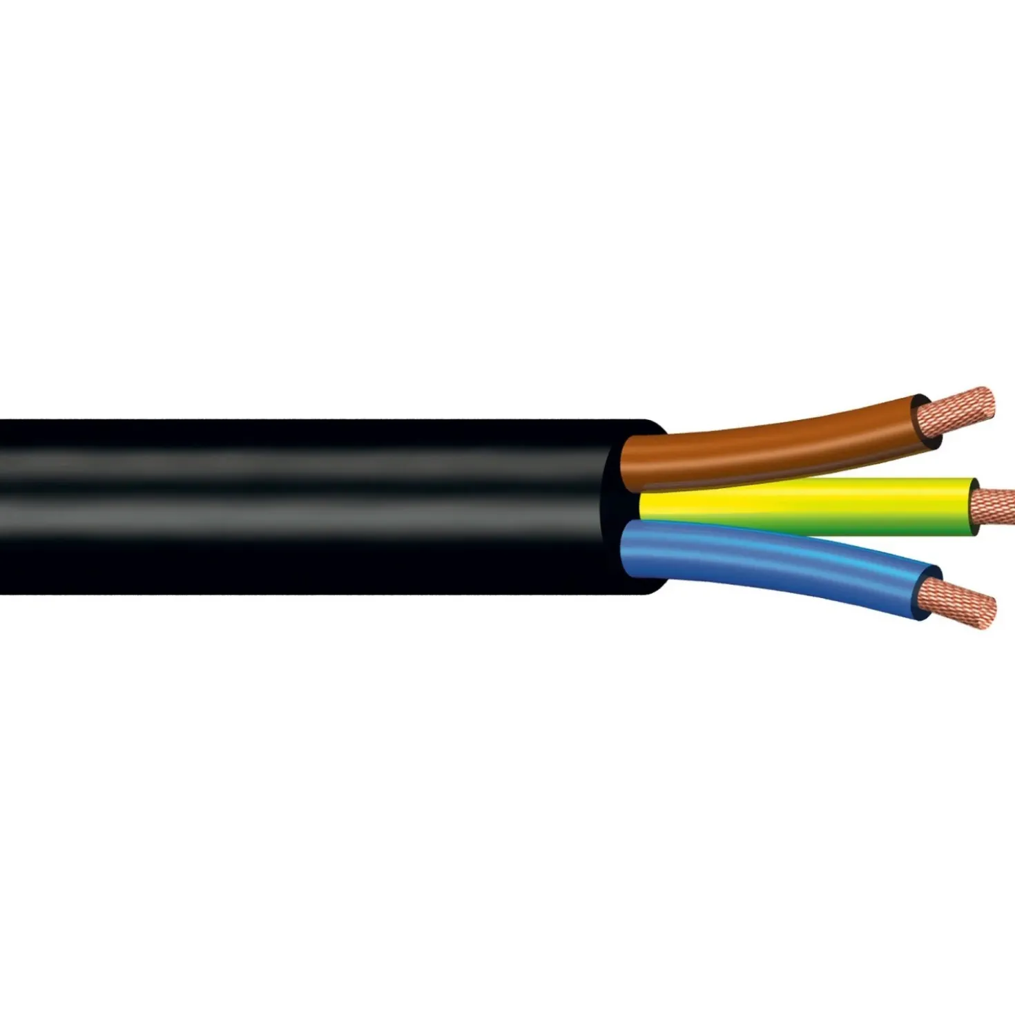 Cavo H05VV-F 3x1,5 mm² 25 m nero