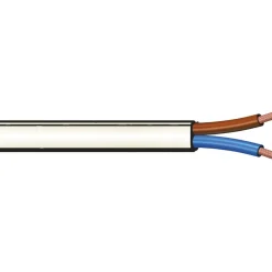Cavo H03VVH2-F 2x0,75 mm² 25 m bianco