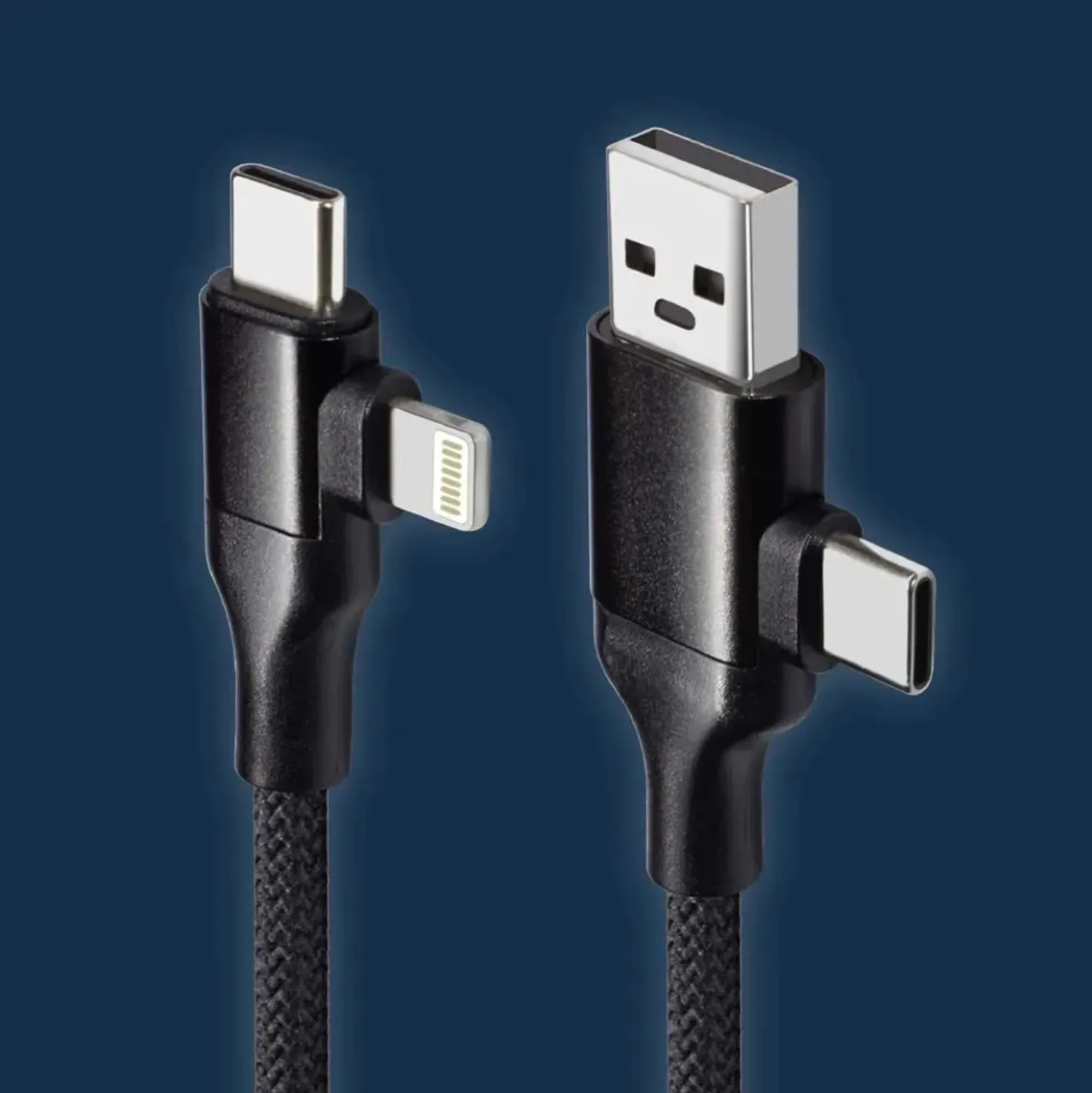 Cavo magnetico universale 4 connettori 3A 60 W