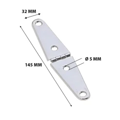 Cerniera acciaio inox 145x32x1,2 mm