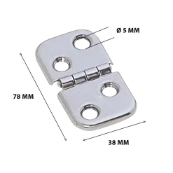 Cerniera acciaio inox 78x38x1,5 mm