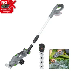 Cesoie per erba ed arbusti con manico telescopico batteria 20 V
