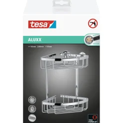 Cesta portaoggetti doccia angolare doppio in alluminio Tesa Aluxx