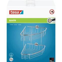 Cesta portaoggetti doccia doppia mensola angolare Tesa Baath