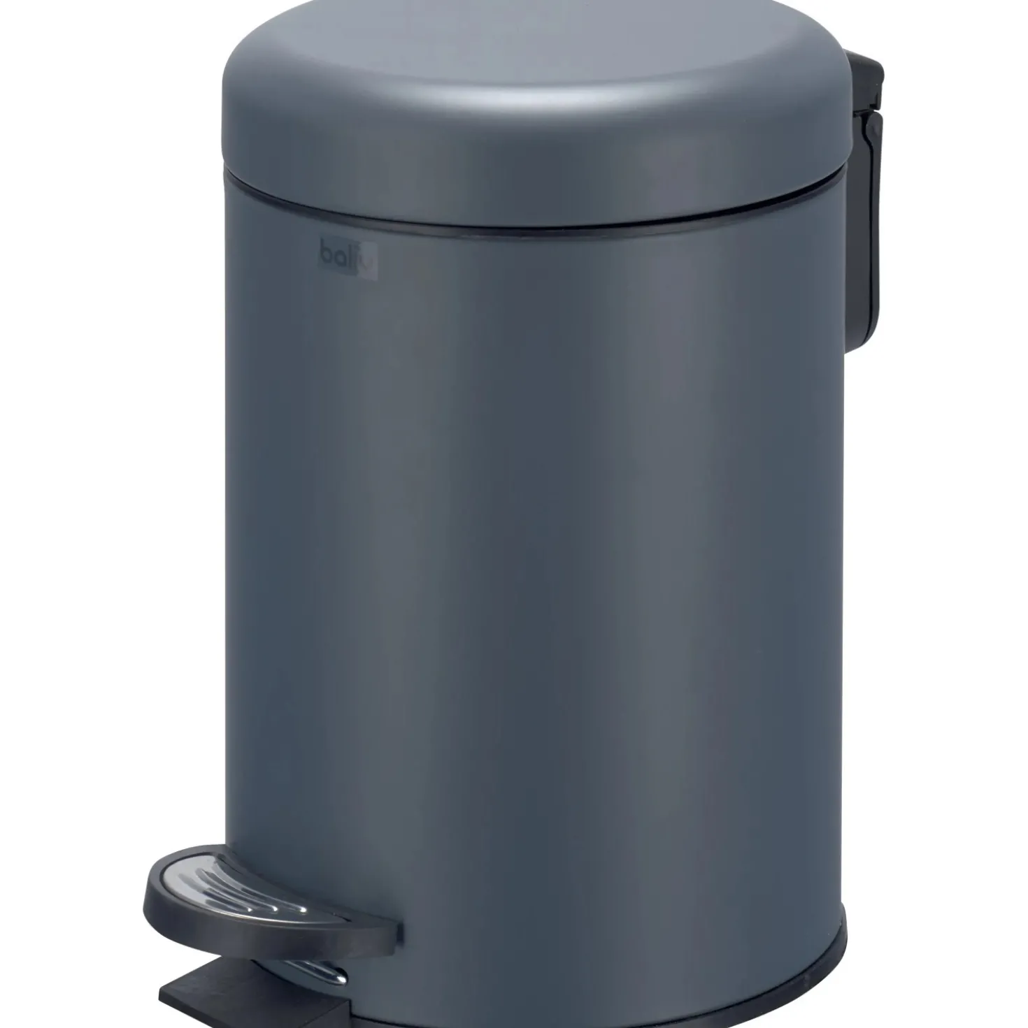 Cestino da bagno in metallo 3 l grigio