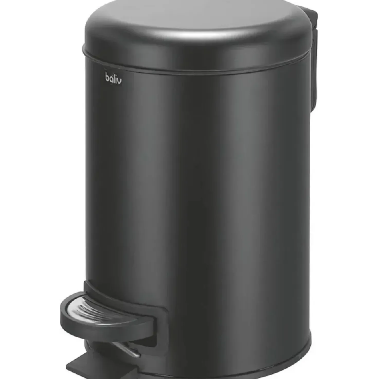 Cestino da bagno in metallo 3 l nero